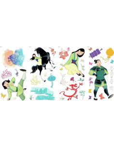 Calcomanías de Pared RoomMates Disney Mulan Reutilizables 36 Piezas 2