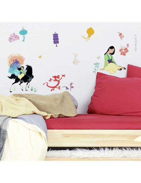 Calcomanías de Pared RoomMates Disney Mulan Reutilizables 36 Piezas
