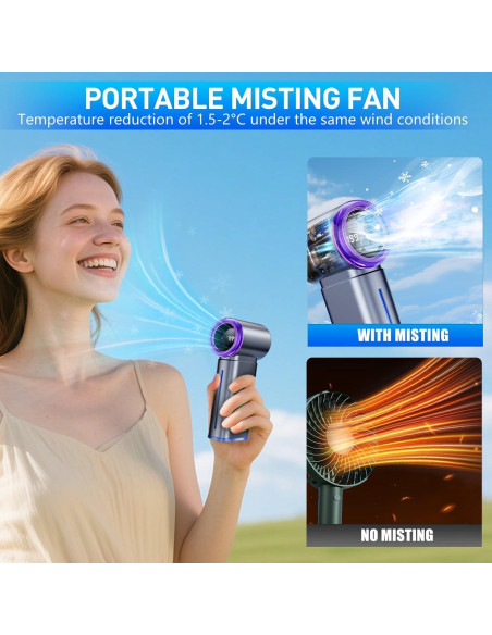 Ventilador de Nebulización Portátil GOSALISU GF04 199 Velocidades