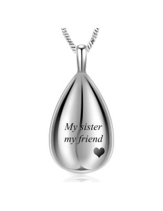 Collar de Urna de Cenizas Yinplsmemory Gota de Lagrima 3 cm