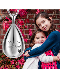 Collar de Urna de Cenizas Yinplsmemory Gota de Lagrima 3 cm 2