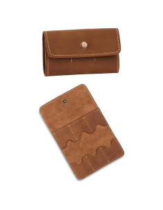 Funda Organizador de Tarjetas SD WYSJYBHJ de Cuero PU - 6 Ranuras