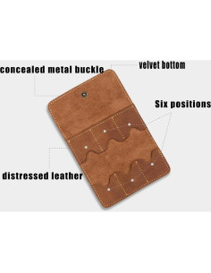 Funda Organizador de Tarjetas SD WYSJYBHJ de Cuero PU - 6 Ranuras 2