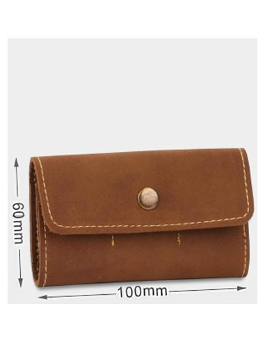 Funda Organizador de Tarjetas SD WYSJYBHJ de Cuero PU - 6 Ranuras