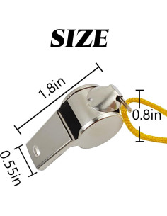 24 Silbatos de Acero Inoxidable ROYHOO con Cordón - Sonido Fuerte 2