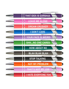 Bolígrafos de Tinta PASISIBICK 12 Piezas Estilógrafo Táctil