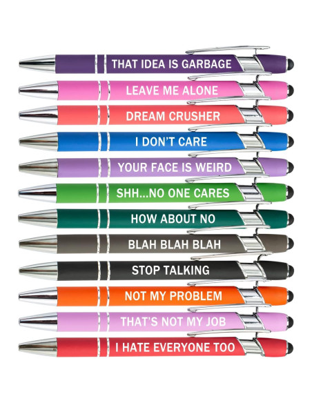 Bolígrafos de Tinta PASISIBICK 12 Piezas Estilógrafo Táctil