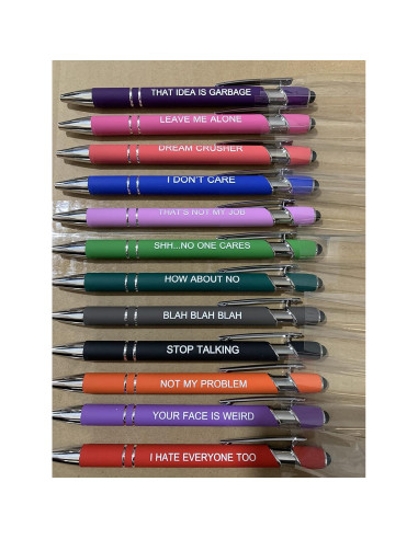 Bolígrafos de Tinta PASISIBICK 12 Piezas Estilógrafo Táctil