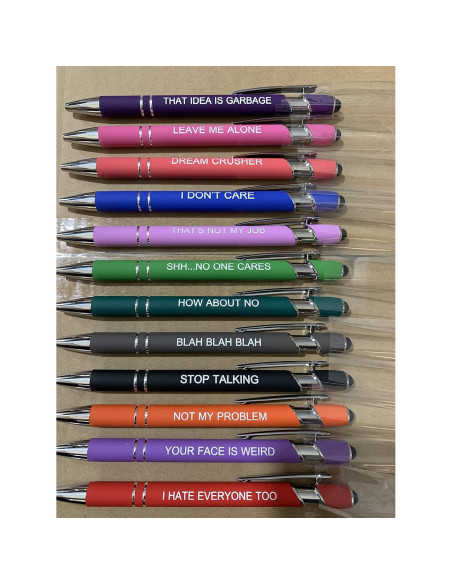 Bolígrafos de Tinta PASISIBICK 12 Piezas Estilógrafo Táctil