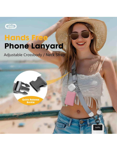 Cinta Cruzada para Teléfono Icycay Ajustable Gris Plateado