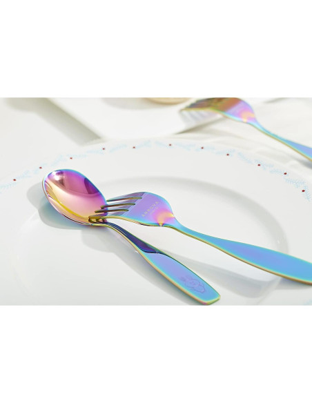 Juego de Cubiertos para Niños ANNOVA Arcoíris 6 Piezas Acero Inoxidable