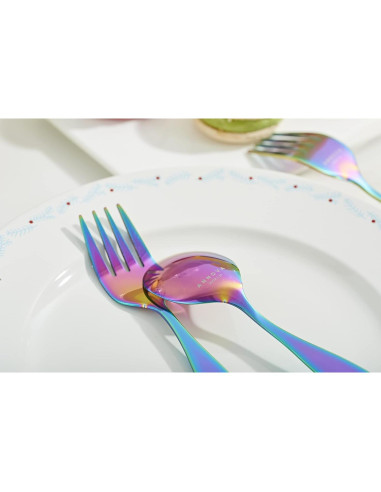 Juego de Cubiertos para Niños ANNOVA Arcoíris 6 Piezas Acero Inoxidable
