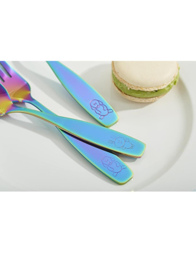 Juego de Cubiertos para Niños ANNOVA Arcoíris 6 Piezas Acero Inoxidable