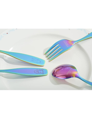 Juego de Cubiertos para Niños ANNOVA Arcoíris 6 Piezas Acero Inoxidable