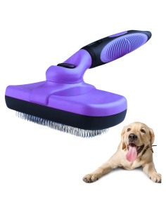 Cepillo Slicker Autolimpiante Lapdog para Perros y Gatos - Púrpura