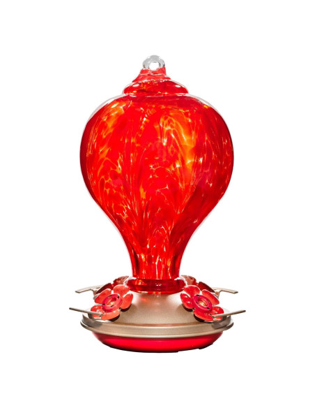 Alimentador de Colibrí de Vidrio LaElvish Garden 0.95L Ant Moat