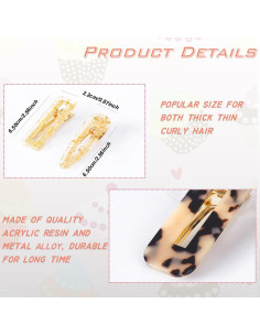 Juego de 12 Clips para el Cabello Doromy Resina Acrílica 2