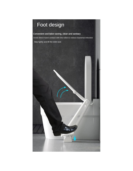 Elevador de tapa de inodoro con pedal YYZGGLING 50.5x21cm