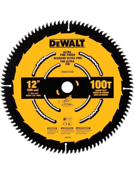 Sierra de Inglete DEWALT 30.48 cm 100 Dientes Acabado Fino