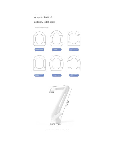 Elevador de tapa de inodoro con pedal YYZGGLING 50.5x21cm