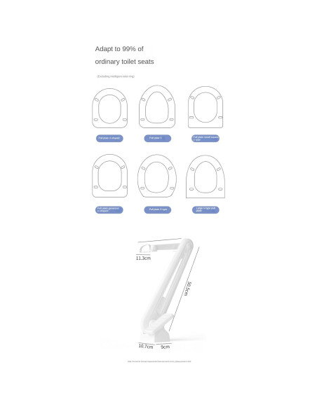 Elevador de tapa de inodoro con pedal YYZGGLING 50.5x21cm