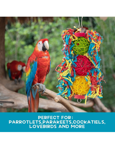 Juguetes para Aves RLRICH 6 Piezas Masticar y Desgaste