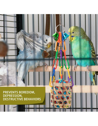 Juguetes para Aves RLRICH 6 Piezas Masticar y Desgaste