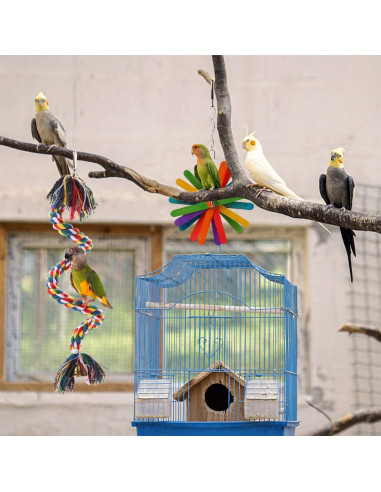 Juguetes para Aves RLRICH 6 Piezas Masticar y Desgaste