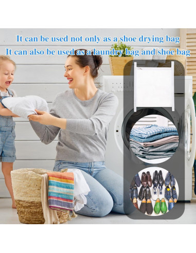Bolsa para Secar Zapatos Giantree 35x40 cm Malla Lavadora