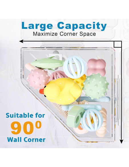 Organizador de Juguetes de Baño Natheeph 2-Pack Transparente