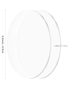 20 Discos Acrílicos Transparentes 10 cm JINMURY para DIY 2