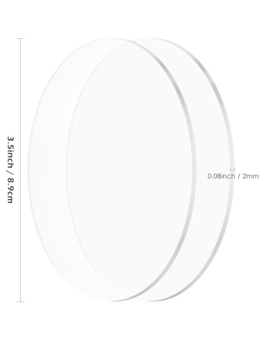 20 Discos Acrílicos Transparentes 10 cm JINMURY para DIY