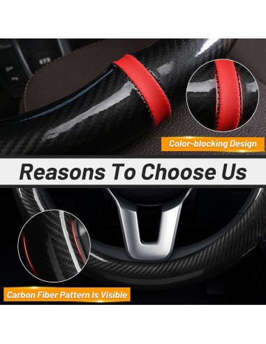 Cubierta de Volante ZHOL Fibra de Carbono 37-38 cm Negra