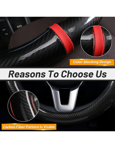 Cubierta de Volante ZHOL Fibra de Carbono 37-38 cm Negra Cubierta de Volante ZHOL Fibra de Carbono 37-38 cm Negra