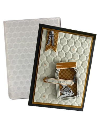 Carpeta de Embossing 3D Hexagonal Arbuya 10.16x15.24cm