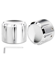 Cubiertas de Tuerca de Eje Frontal KICRY C-Cromo para Harley