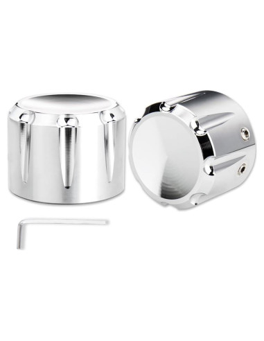 Cubiertas de Tuerca de Eje Frontal KICRY C-Cromo para Harley