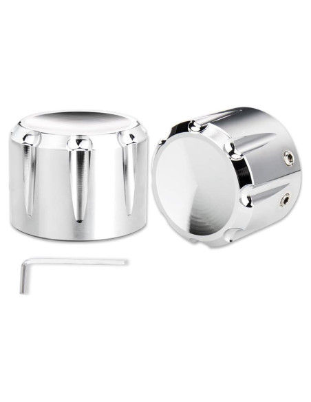 Cubiertas de Tuerca de Eje Frontal KICRY C-Cromo para Harley