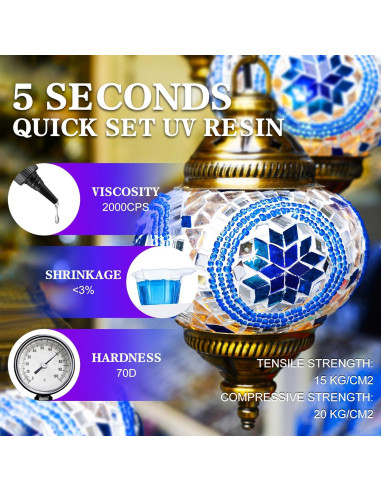 Kit de Resina UV DecorRom 60g con Linterna UV Recargable