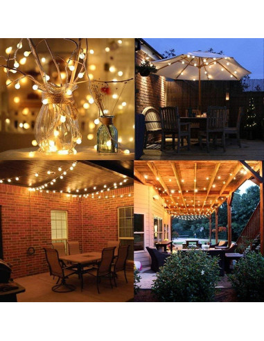 Luces de Cadena LED Globo a Batería YoTelim 6M 40 LEDs Control Remoto