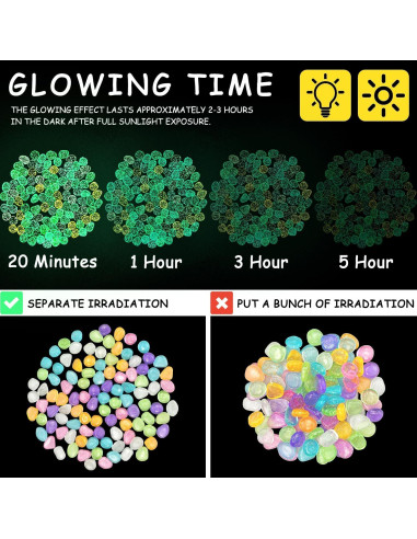 Piedras Brillantes Ajuwaa 200 Pcs Rosa Estrella para Jardín