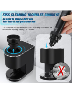 Dispensador Automático de Pasta de Dientes Monstake Negro 6 Niveles 2