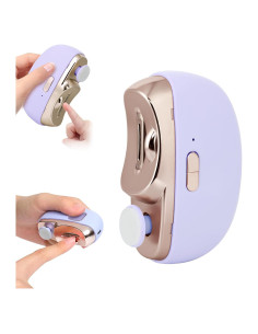 Cortador de Uñas Eléctrico WLLEADG 3 en 1 Recargable Púrpura