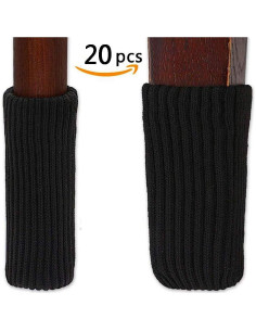 Calcetines para Patas de Muebles TEKEFT 20 Piezas Negro 2