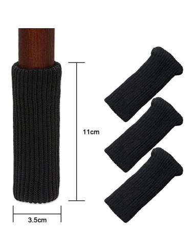 Calcetines para Patas de Muebles TEKEFT 20 Piezas Negro
