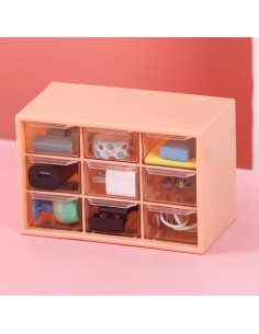 Organizador de Cajones Rosa Dafape 9 Cajones Apilables 2