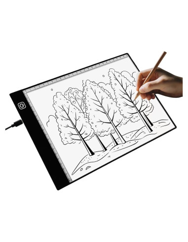 Caja de Luz LED A4 WELLFAR Ultra Fina Ajustable USB 30x20cm