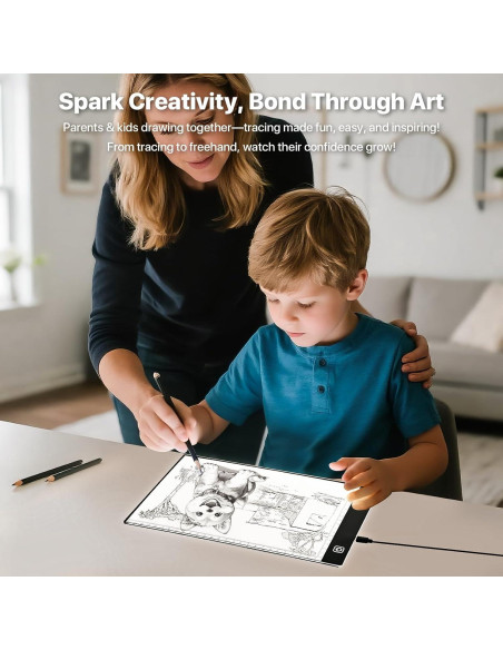 Caja de Luz LED A4 WELLFAR Ultra Fina Ajustable USB 30x20cm