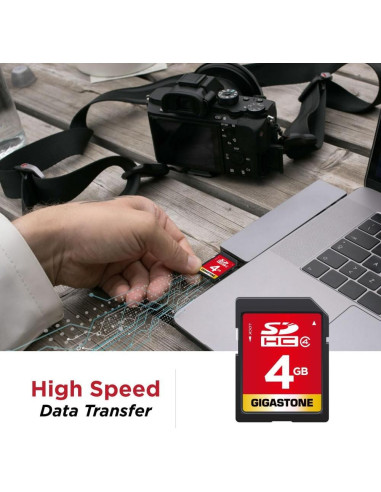 GIGASTONE 4GB Tarjeta SDHC Clase 4 Paquete de 5 con Estuches