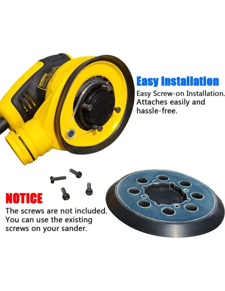 Almohadilla de Lijadora DeWalt 5" Gancho y Bucle 8 Agujeros